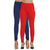 Women Navy Blue-Red Churidar Leggings