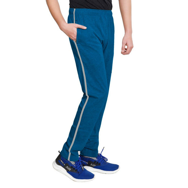 Sports Wear Mens Navy Blue Polyester Track Pant