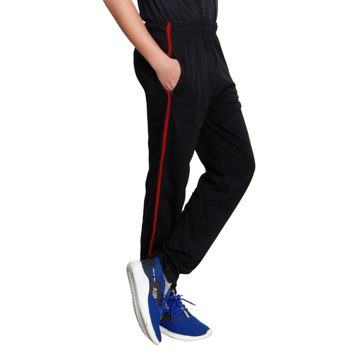 Buy Black Cotton Track Pants For Men Online: TT Bazaar