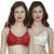T.T. Women Platting Hos With Spandex Net Bra Pack Of 2 White-Maroon
