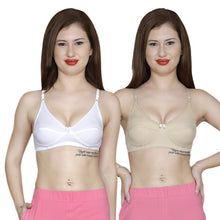 T.T. Women Pc Spandex Bra Pack Of 2 Skin-White
