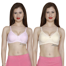 T.T. Women Paded Moulded Cup Bra Pack Of 2 Pink-Skin