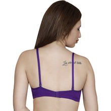 T.T. Women Paded Moulded Cup Bra Pack Of 2 Purple-White