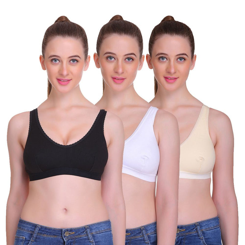 Buy India Bazar Peace Sport Blouse by INDIABAZAAR Size 32 C Cup - Pack of 3  (pihupeace32-3) at