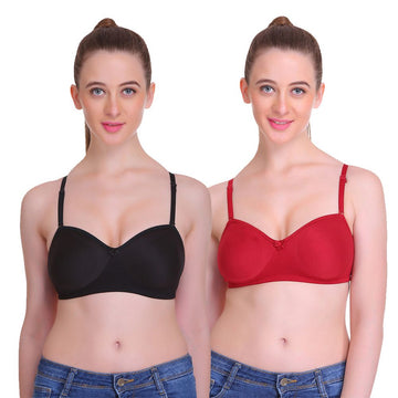 T.T. Women Desire Bra Maroon Black