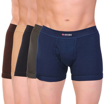 T.T. Men Desire Flexi Trunk Solid Pack Of 5 Assorted Colors