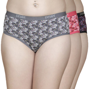 T.T. Womens Desire Hi-Cut Panty Pack Of 3