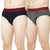 T.T. Mens Desire 100% Combed Cotton Front Open Brief Top Elastic Pack Of 2 Navy::Anthra