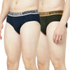 T.T. Mens Desire 100% Combed Cotton Front Open Brief Top Elastic Pack Of 2 Teal::Olive