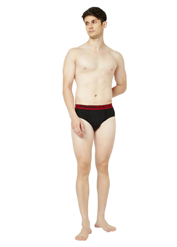 T.T. Mens Desire 100% Combed Cotton Front Open Brief Top Elastic Pack Of 5 Assorted