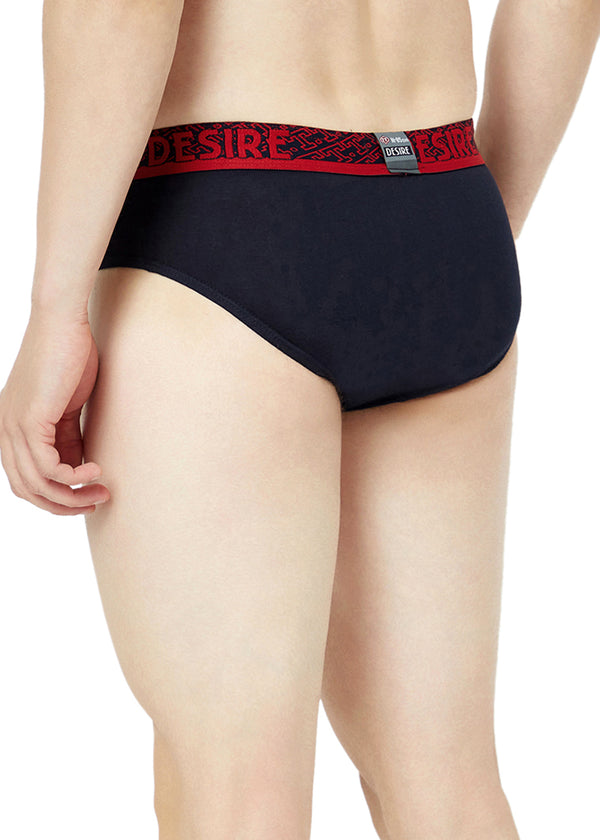 T.T. Mens Desire 100% Combed Cotton Front Open Brief Top Elastic Pack Of 4 Assorted