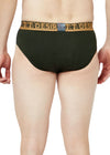 T.T. Mens Desire 100% Combed Cotton Front Open Brief Top Elastic Pack Of 2 Teal::Olive