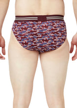 T.T. Mens Desire 100% Combed Cotton Printed Brief Top Elastic Pack Of 3 Majenta::Blue::Maroon