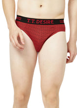 T.T. Mens Desire 100% Combed Cotton Printed Brief Top Elastic Pack Of 4 Assorted
