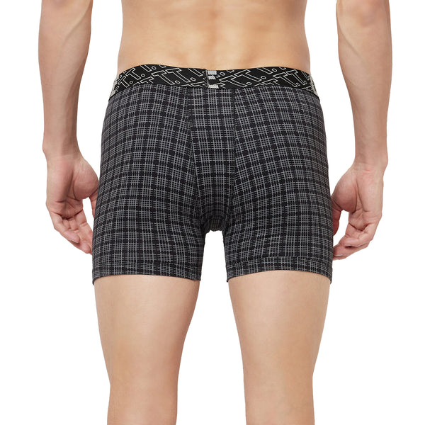 T.T. Mens Desire Printed Long Top Elastic TrunkPack Of 2 Navy::Black