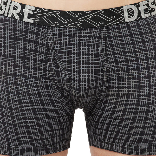 T.T. Mens Desire Printed Long Top Elastic TrunkPack Of 2 Navy::Black