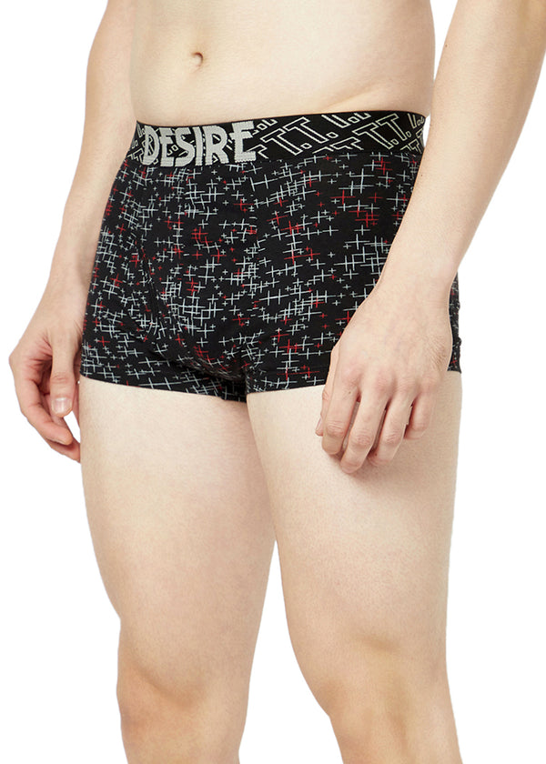 T.T. Mens Desire 100% Combed Cotton Printed MINI Top Elastic Trunk Pack Of 1 Anthra