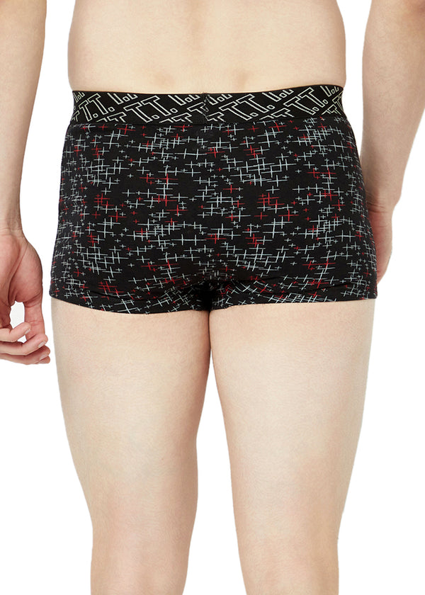 T.T. Mens Desire 100% Combed Cotton Printed MINI Top Elastic Trunk Pack Of 1 Anthra