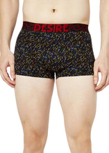 T.T. Mens Desire 100% Combed Cotton Printed Mini Top Elastic Trunk Pack Of 3 Black::Navy::Red