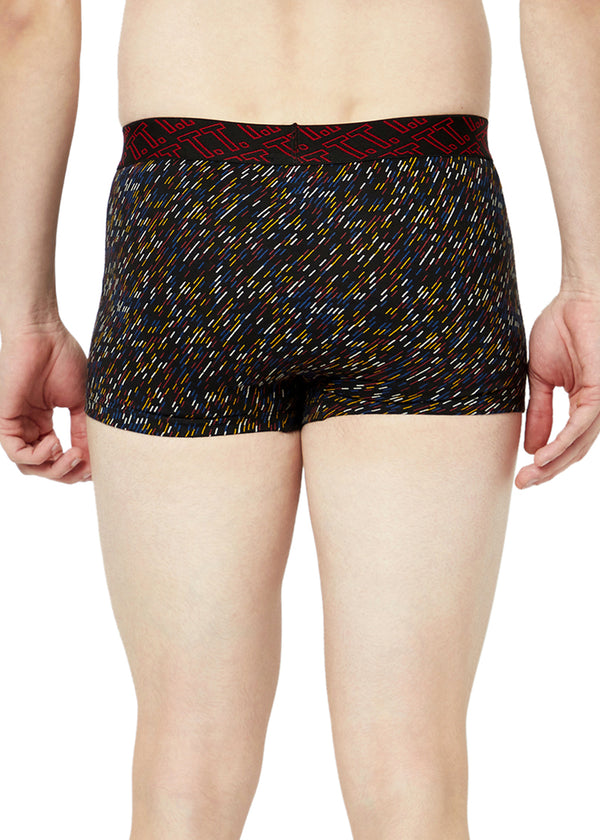T.T. Mens Desire 100% Combed Cotton Printed MINI Top Elastic Trunk Pack Of 1 Red