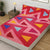 T.T. Pink Geometric Double Bedsheet with 2 Pillow Covers