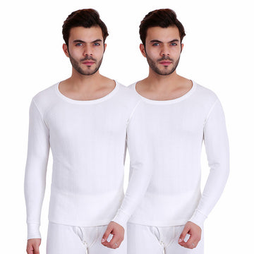 T.T. Men Hotpot Elite Top Thermal Pack Of 2- White