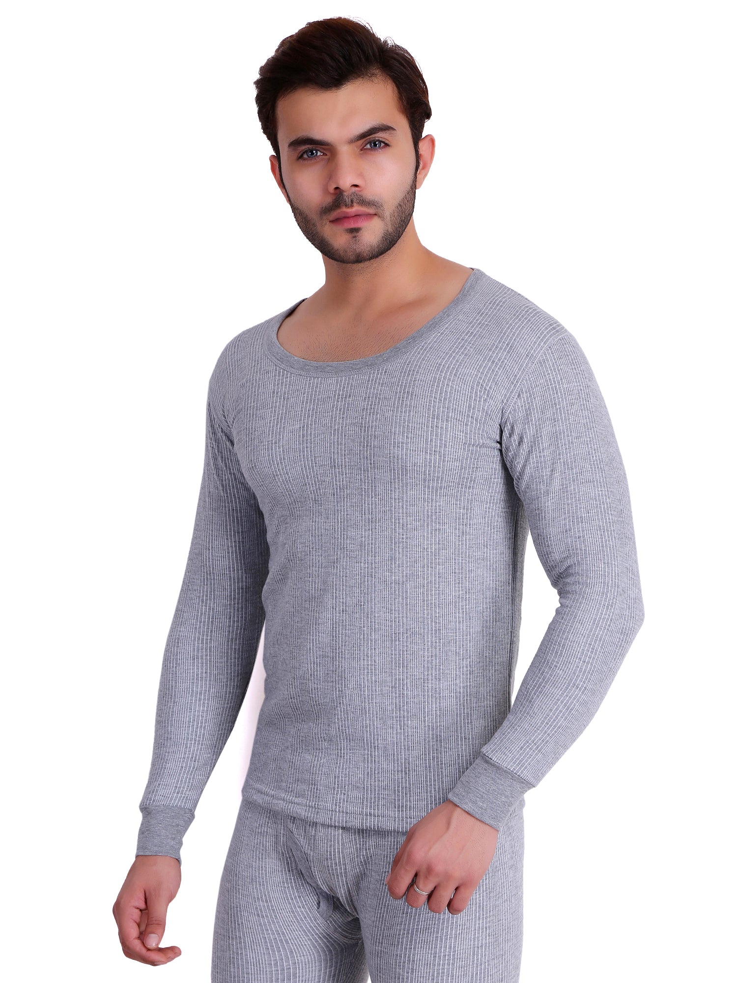 Buy Thermal Neck Top & Pajama Set (Grey): TT Bazaar