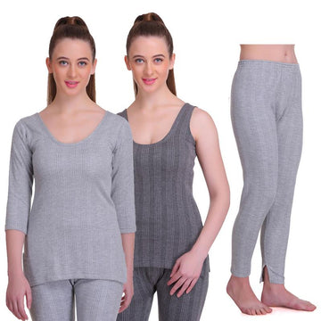 T.T. Women Thermal Top And Pyjama (Pack Of 3)