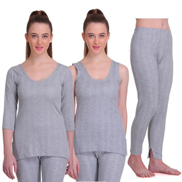 T.T. Women Thermal Top And Pyjama (Pack Of 3)