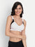 T.T. Women White & Black Cut N Sew Solid Sports Bra