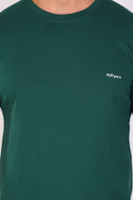 HiFlyers Men Slim Fit Solid Premium Rn Tshirts Eden Green
