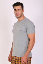 HiFlyers Men Slim Fit Solid Premium Rn Tshirts Grey Melange