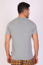 HiFlyers Men Slim Fit Solid Premium Rn Tshirts Grey Melange