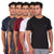 Black, White, Maroon, Anthra & Navy T-Shirt