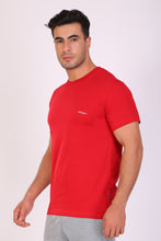 HiFlyers Men Slim Fit Solid Premium Rn Tshirts Red