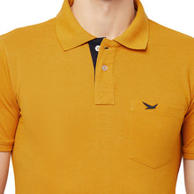 Hiflyers Men'S Solid Tshirts With Pocket Mustard