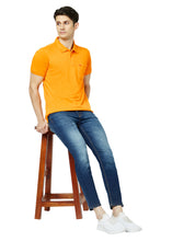 Hiflyers Men'S Solid Regular Fit Polo T-Shirt With Pocket -Mustard