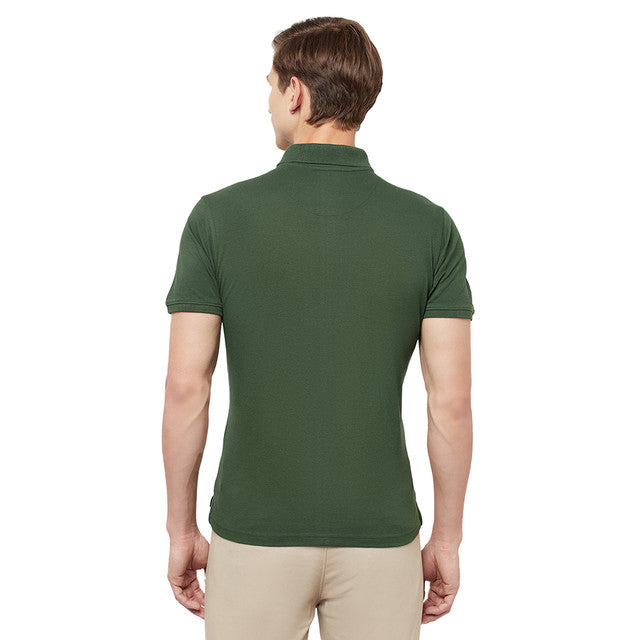 Hiflyers Men'S Solid Tshirts With Pocket Olive