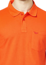 Hiflyers Men'S Solid Regular Fit Polo T-Shirt With Pocket -Rust