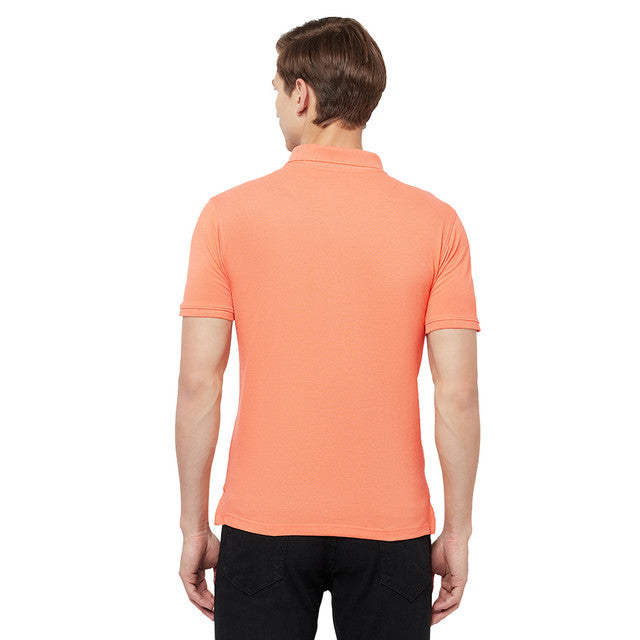 Hiflyers Men'S Solid Tshirts With Pocket Orange