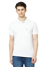 Hiflyers Men'S Solid Regular Fit Polo T-Shirt With Pocket -White