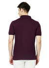 Hiflyers Men'S Solid Regular Fit Polo T-Shirt With Pocket -Wine