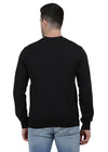 Hiflyers Mens Black Slim Fit Printed Round Neck Sweatshirt