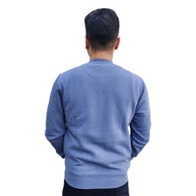 Hiflyers Mens Sky Blue Slim Fit Printed Round Neck Sweatshirt