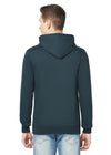 Hiflyers Men Bottle Green Cotton Fleece Smart Fit  Solid Sweatshirt With Hood