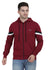 Hiflyers Mens Maroon Regular Fit Printed Sweatshirt With Hood And Zipper