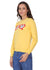 Hiflyers Women Yellow Regular Fit Printed Round Neck Sweatshirt