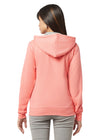 Hiflyers Women Coral Cotton Fleece  Solid Sweatshirt With Hood