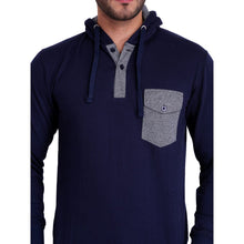 HiFlyers Full Sleeve Solid Men Sweatshirt - Dark Blue
