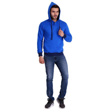 HiFlyers Full Sleeve Solid Men Sweatshirt - Light Blue